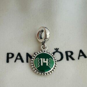 Pandora Engraving Mexico Soccer Jersey #14 Charm Pendant